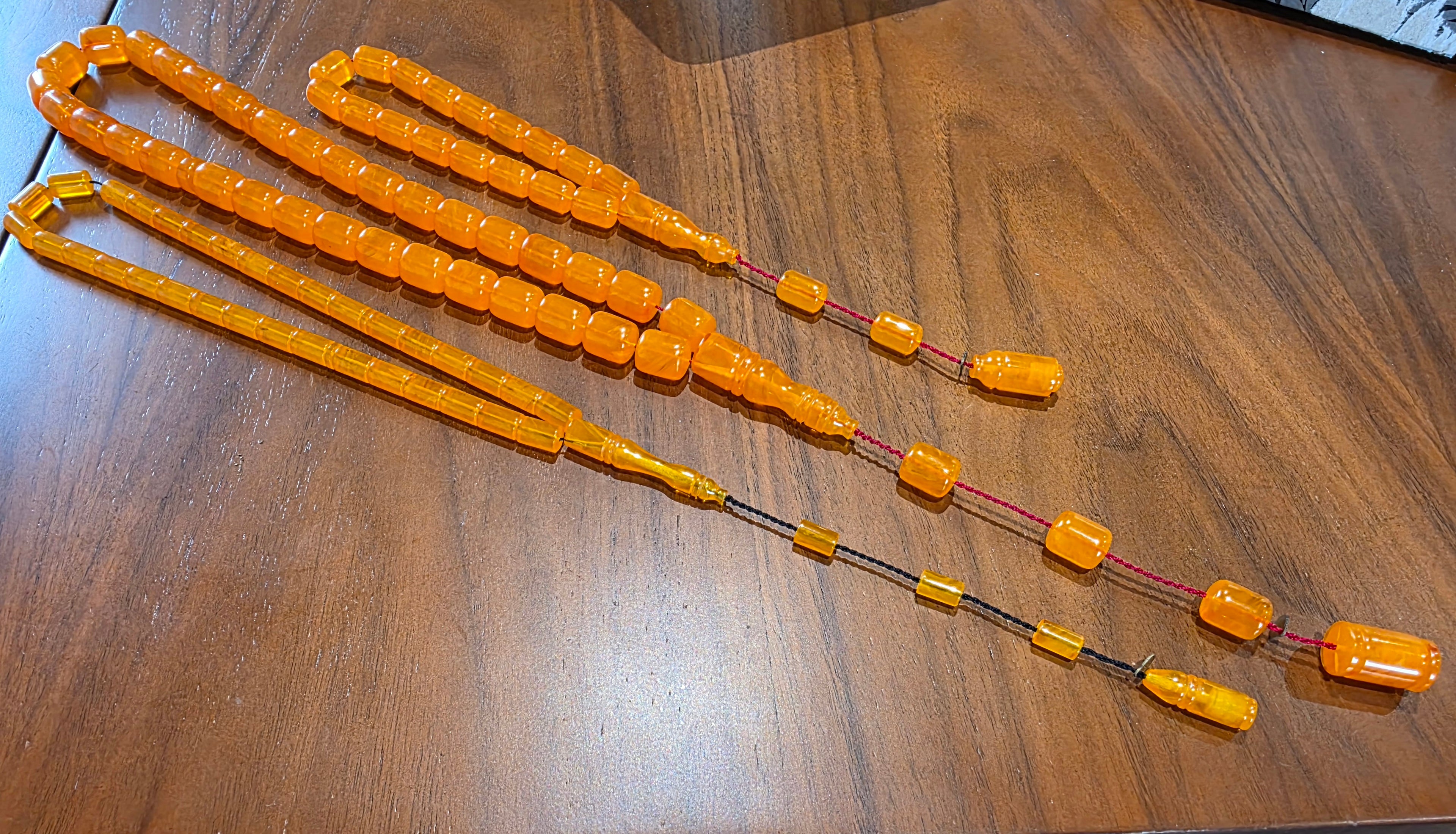 Tesbih & Rosary Set 3 Stück, Master Vedat Inal, Bakalit, Handarbeit