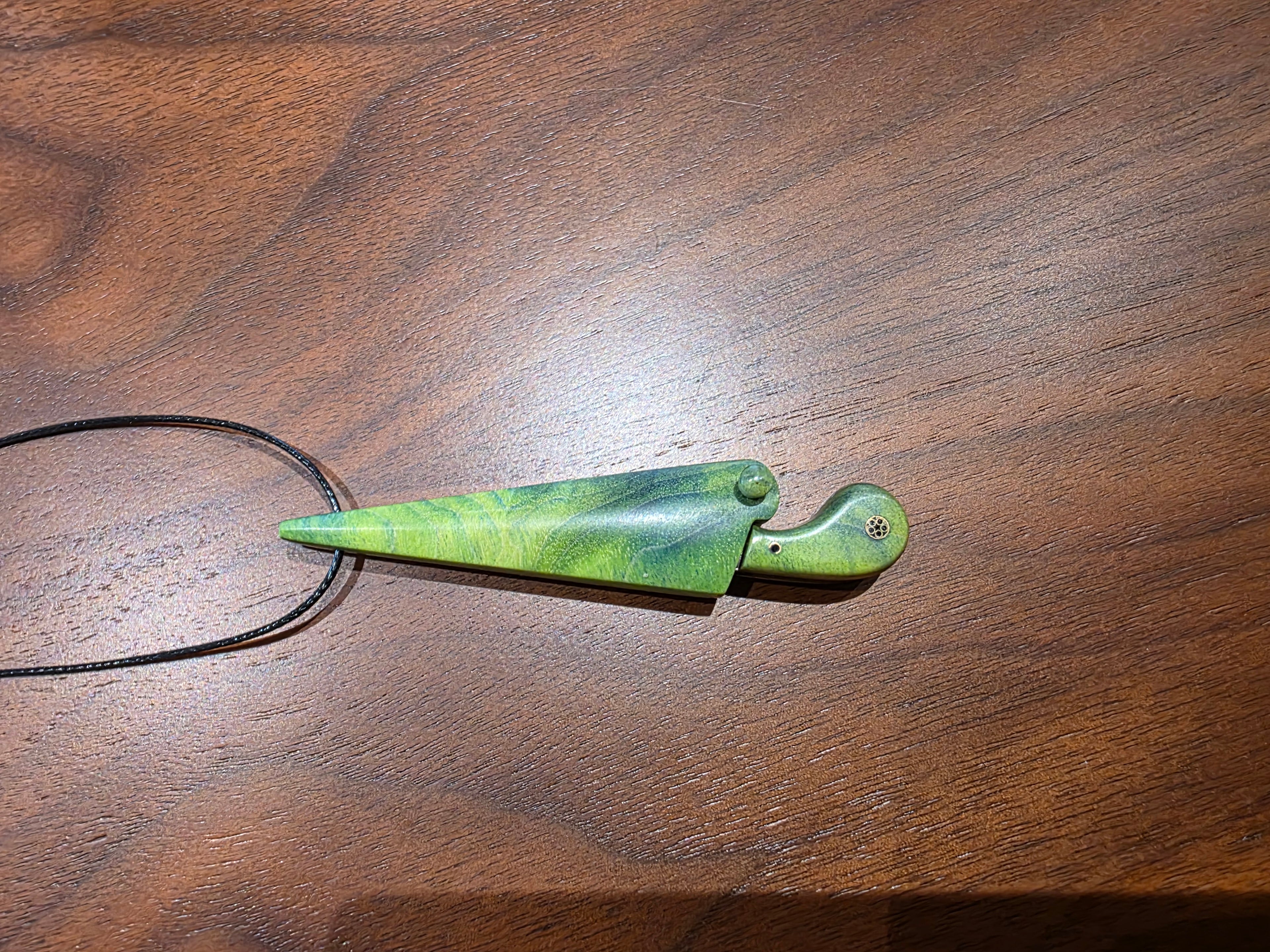 Neck Knife Damaststahl, stabilisiertem Ahorn Griff, stabilisiertem Ahorn Scheide
