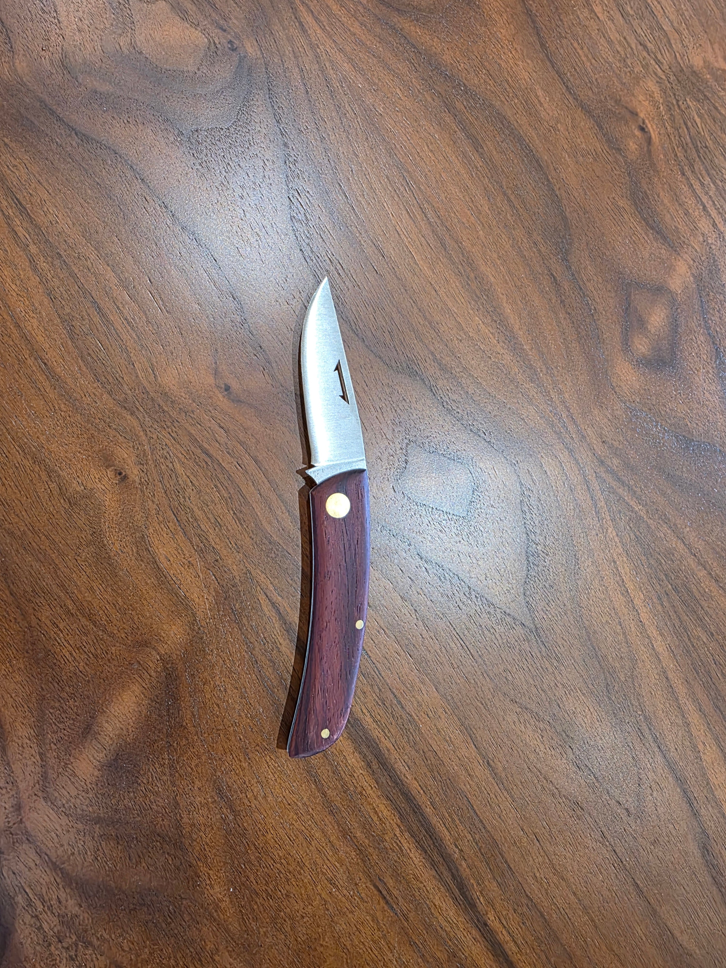 Taschenmesser Slipjoint, 4116 Stahl mit Pakaholz Griff