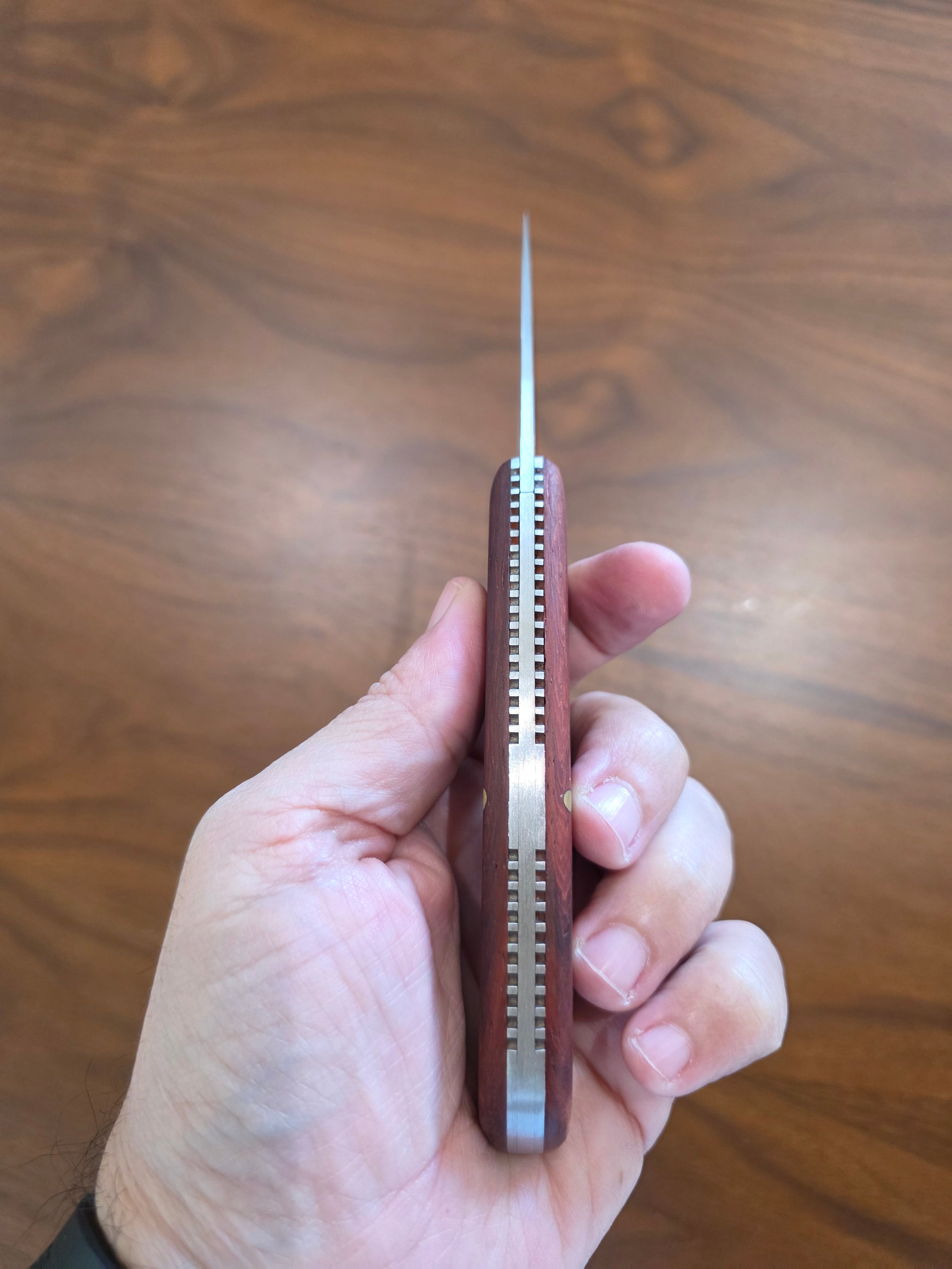 Taschenmesser Slipjoint, 4116 Stahl mit Pakaholz Griff