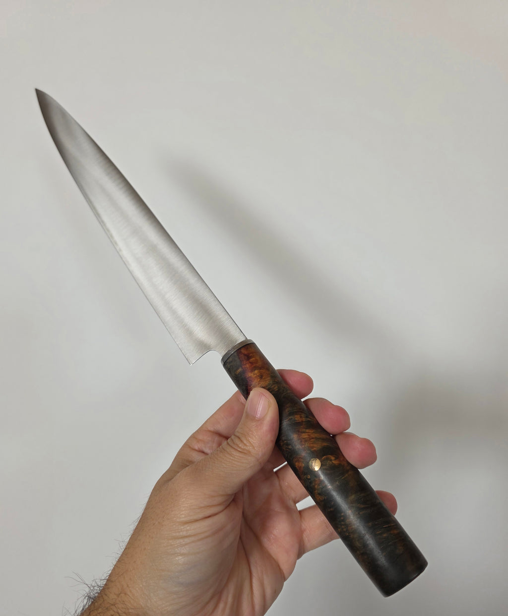 Kochmesser ,N690 Stahl aus stabilisiertem Ahorn