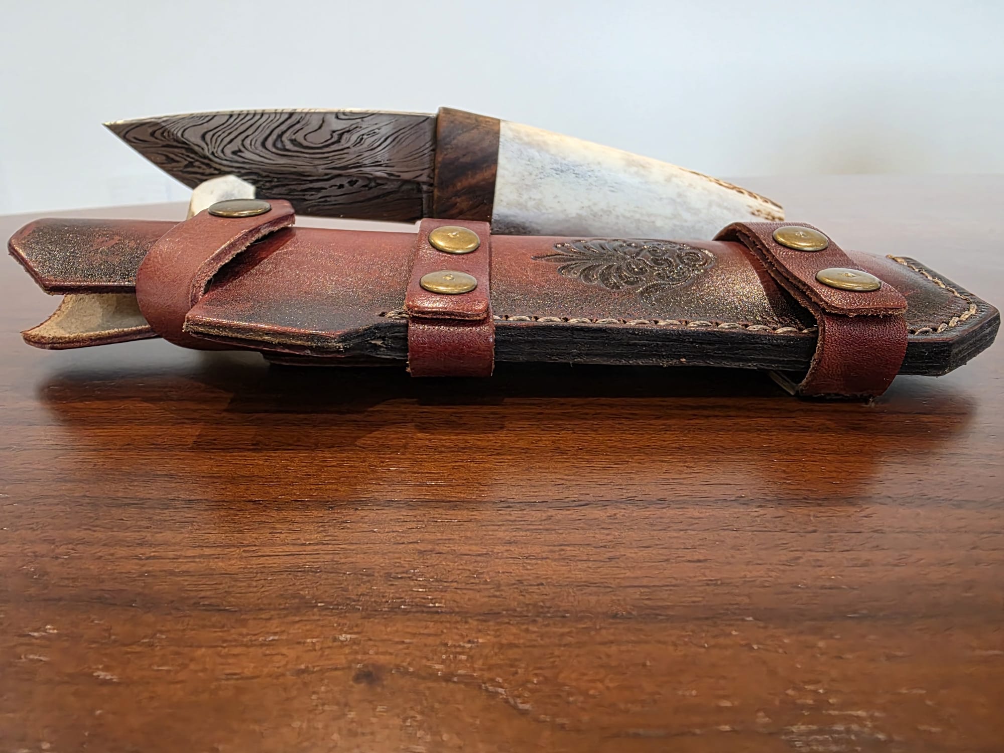 Bushcraft Messer A2 Stahl Hirschhorn