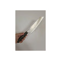 Kochmesser 4116 Stahl, stabilisiertem Maserbirke Griff inkl. Lederetui.